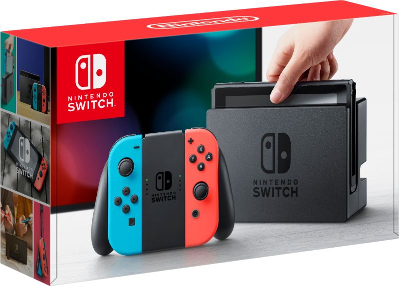 Nintendo Switch Neon Red Neon and Neon Blue Joy-Con Console