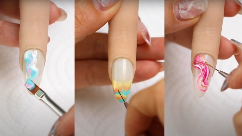 6 Ways To Do Marble Nail Art For Beginners
