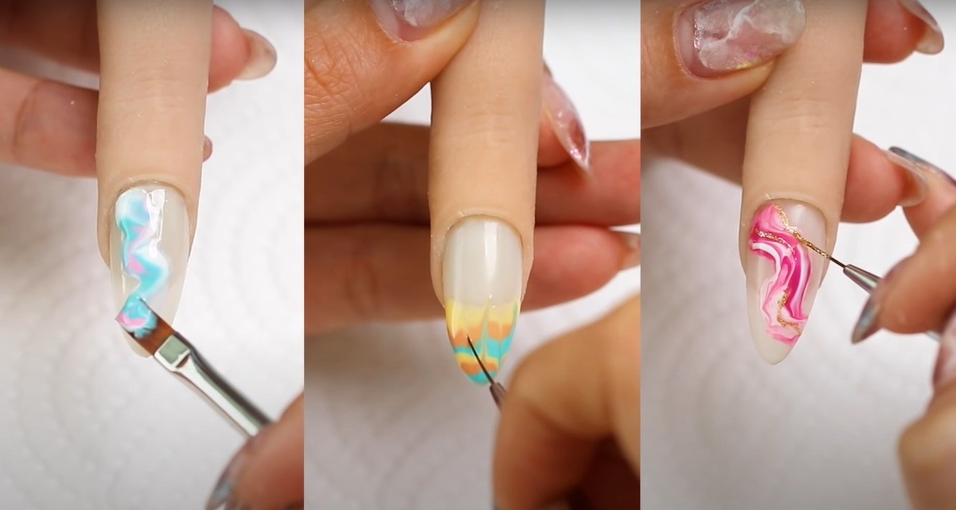 6 Ways To Do Marble Nail Art For Beginners