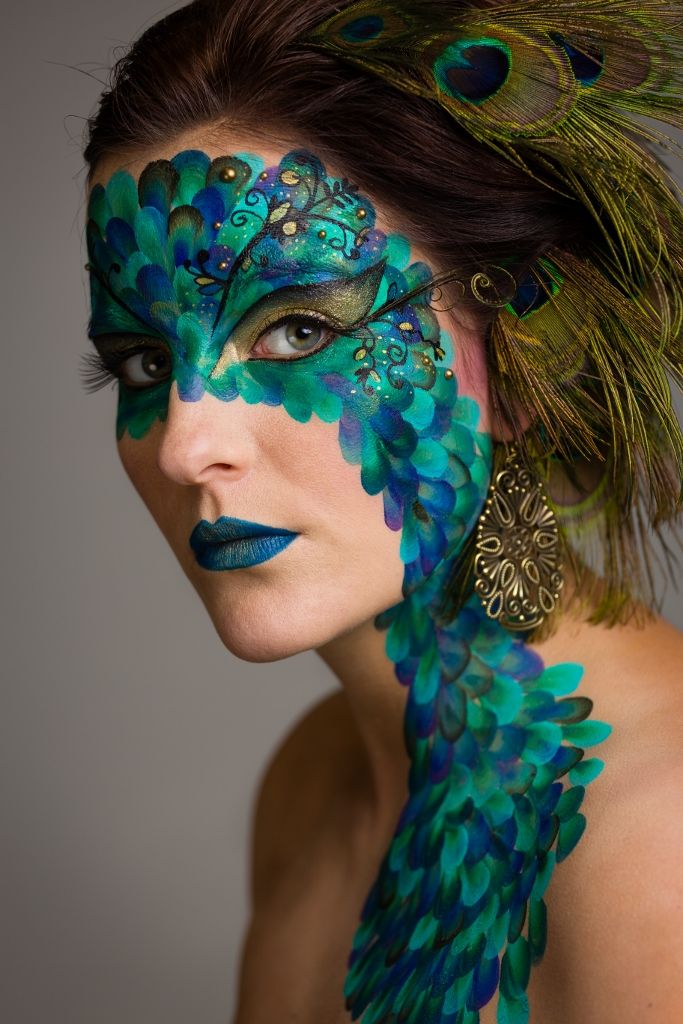Peacock Makeup for this Halloween