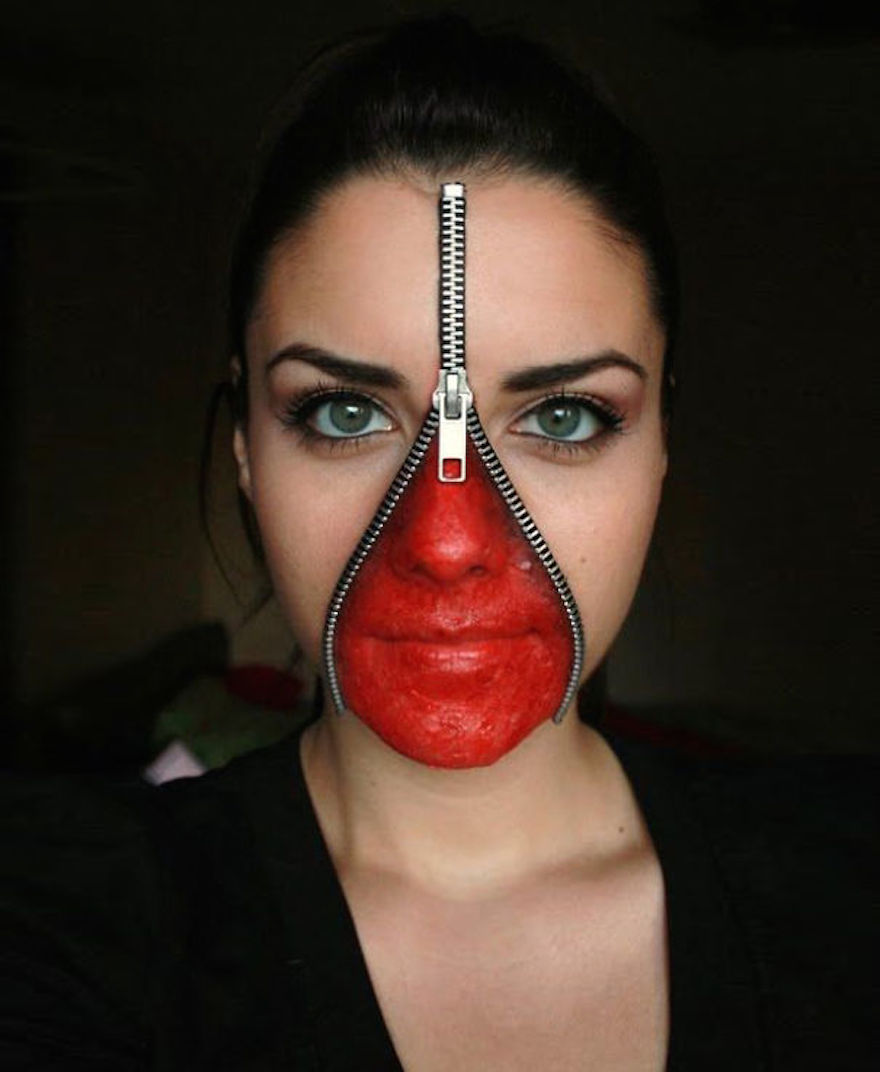 How to Do Zipper Halloween Makeup
