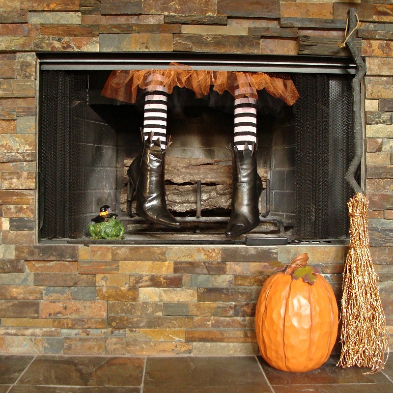 Fireplace Halloween Decorations