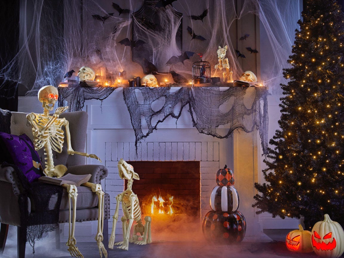 Fireplace Halloween Decorations