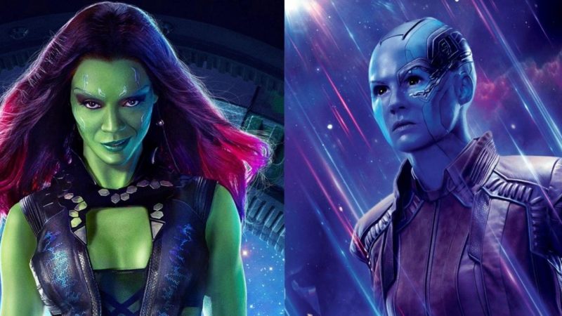 Guardians of the Galaxy Halloween Makeup for Gamora and Nebula