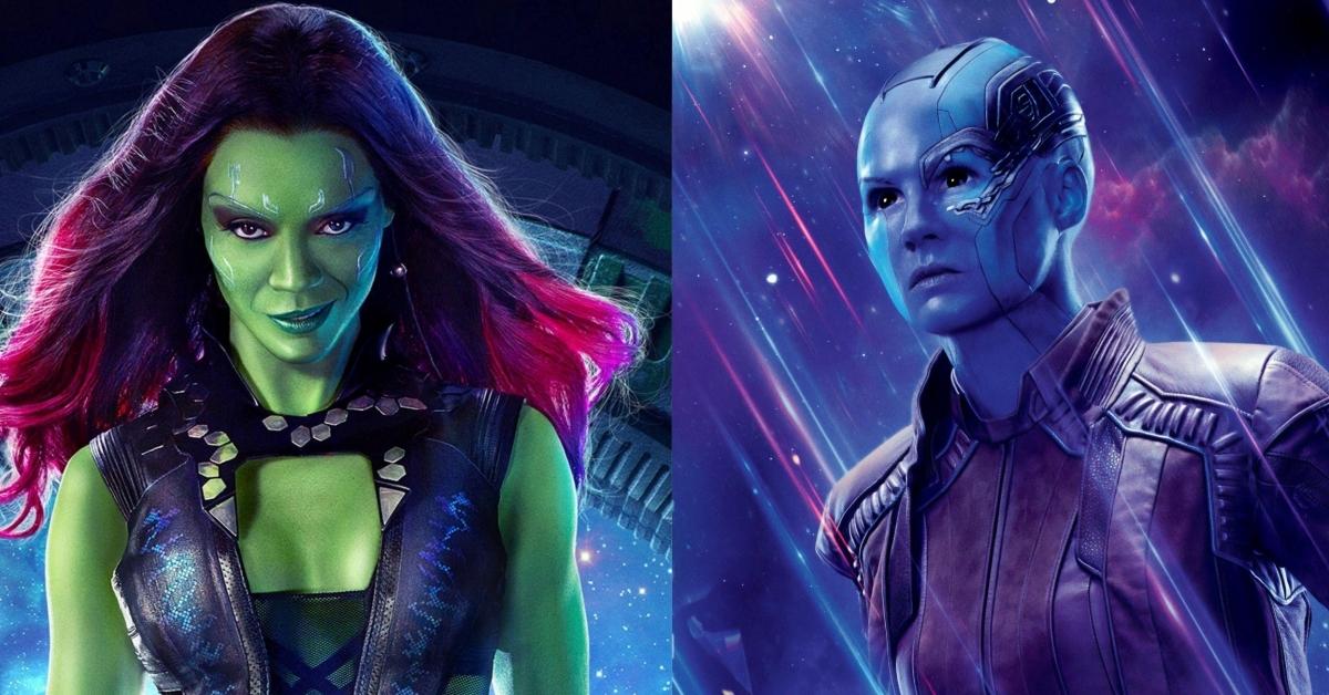 Guardians of the Galaxy Halloween Makeup for Gamora and Nebula